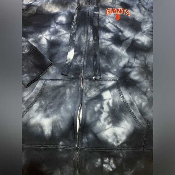 Giants Blue & Grey Tie Dye Hoodie Small Full Zip - Picture 3 of 6